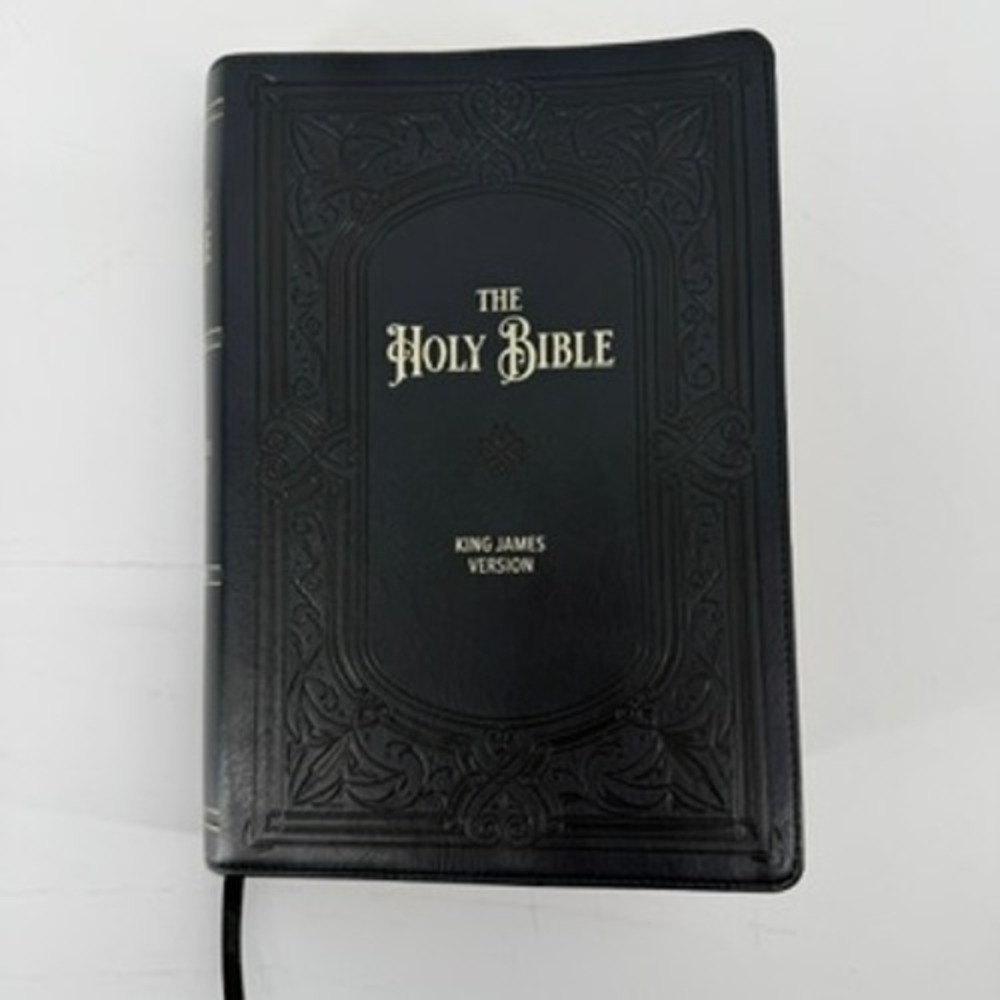 KJV Holy Bible Black‎ Faux Leather Thumb Indexed King James Version Gold Foil